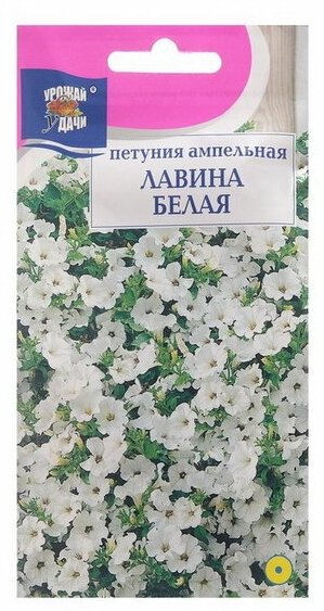 Семена цветов Петуния ампельная "Лавина Белая F1", 0.01г . в амп.