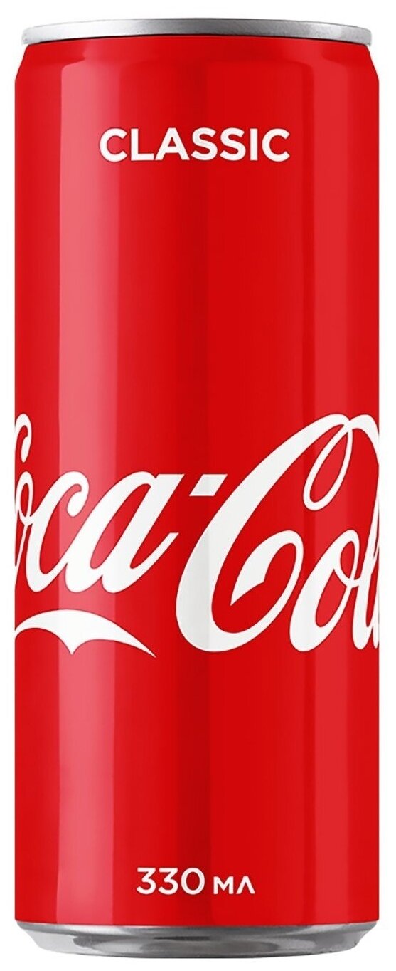 Напиток газированный Coca-cola (Кока-Кола) 0,33 л алюминиевая банка (24 штуки в упаковке)