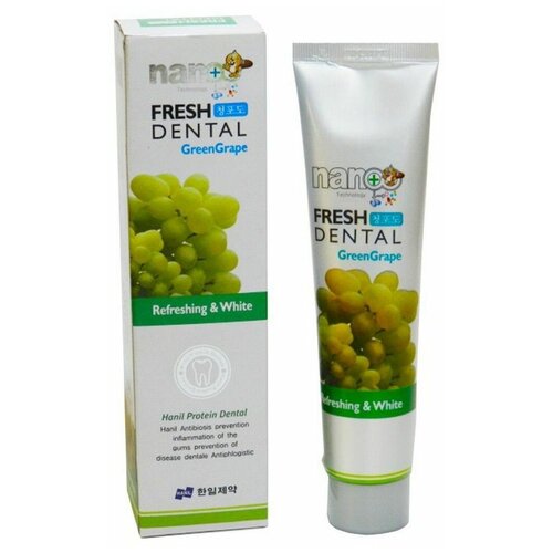 Hanil Зубная паста c экстрактом зеленого винограда / Nano Fresh Dental Green Grape Toothpaste, 160 мл hanil зубная паста на основе красного женьшеня nano korea red ginseng toothpaste 150 мл