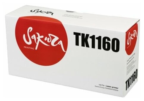 Тонер Картридж Sakura Printing TK1160 для Kyocera Mita ECOSYS p2040dn/p2040dw, черный, 7 200 к.