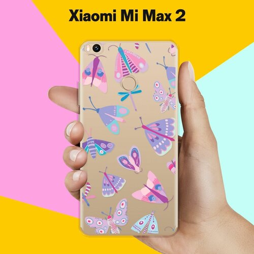 Силиконовый чехол на Xiaomi Mi Max 2 Насекомые / для Сяоми Ми Макс 2 силиконовый чехол на xiaomi mi max 2 сяоми ми макс 2 папоротник фон 2 прозрачный