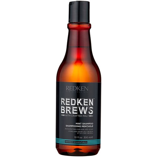 Redken Brews Mint - Редкен Брюс Минт Тонизирующий шампунь мужской для укрепления волос, 1000 мл -