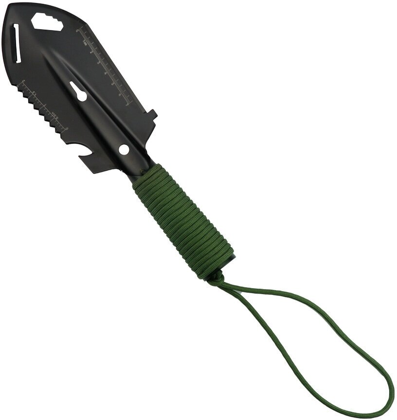 Лопата тактическая, многофункциональная для выживания, туристическая лопатка, черный / оливковый хаки - фотография № 2