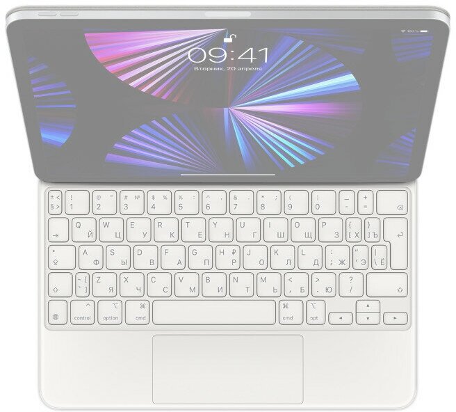 Клавиатура для APPLE iPad Pro 11 (3rd gen.) / iPad Air (4th gen.) (Английская раскладка) Magic Keyboard White MJQJ3