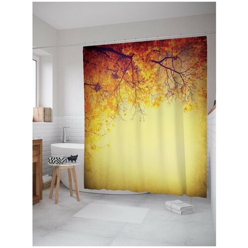 фото Штора для ванной joyarty осеннее ноты 180х200 (sc-16588)