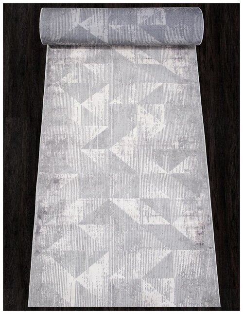 Ковровая дорожка 22353A - CREAM / GREY - коллекция ALANYA 0.80x25.00