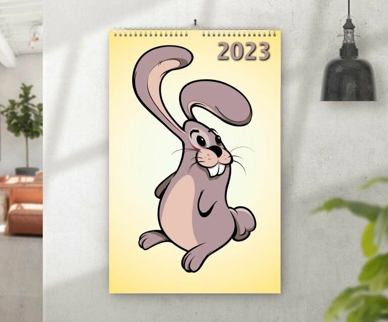 Перекидной календарь год Кролика №17, А3