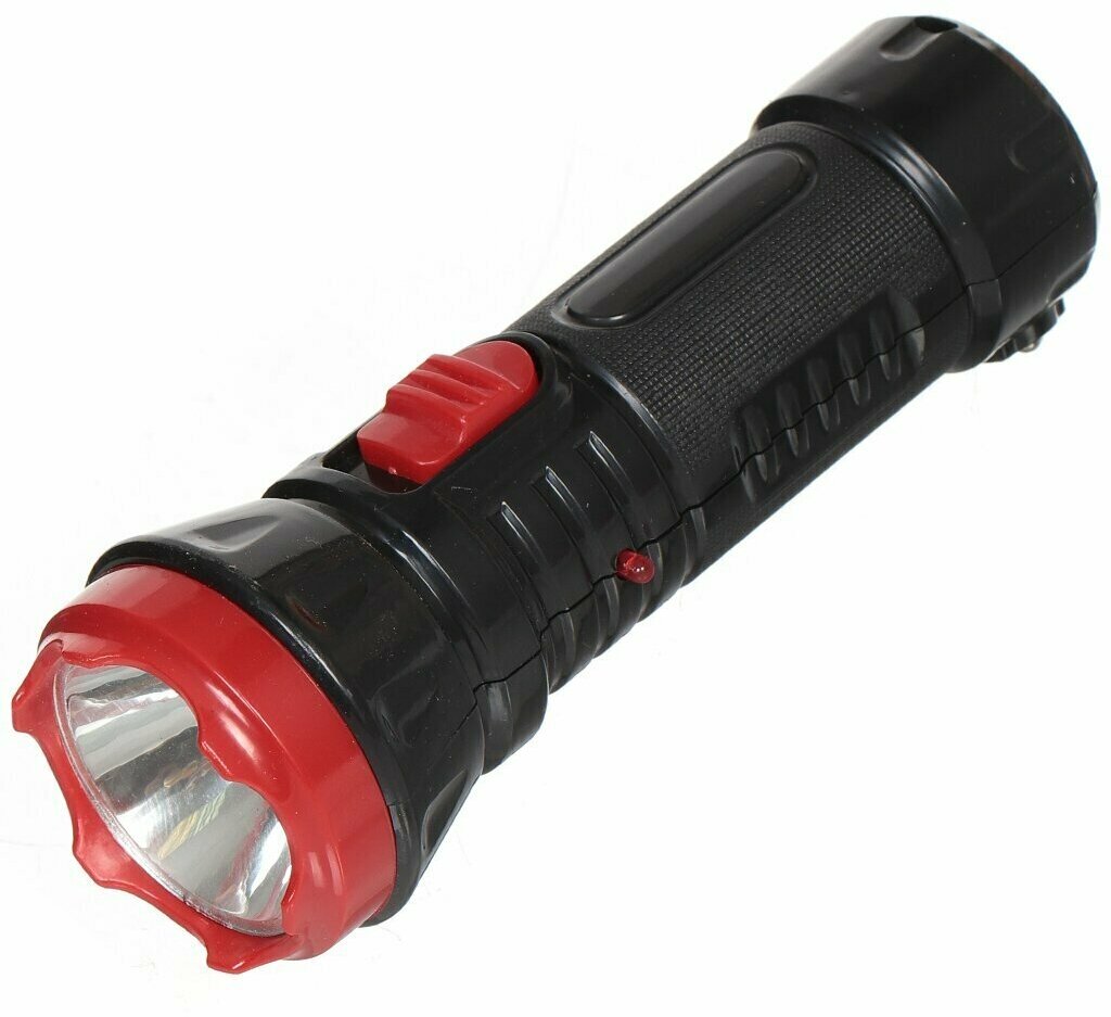Ultraflash фонарь ручной LED3858 (акк. 4V 0.4Ah) 1св/д, до 100м, 2 реж, черн/пласт, вилка 220V