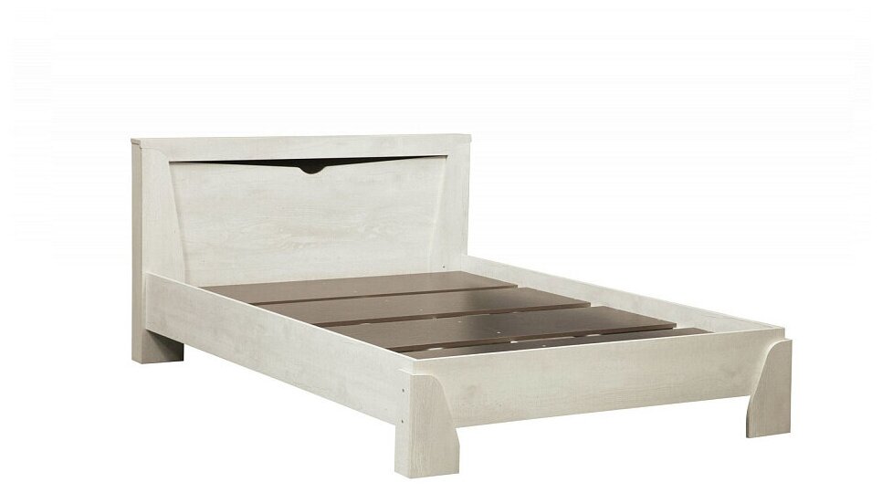 Кровать Олимп Лючия бетон пайн белый 213.4х127.8х86.4 см - фотография № 2