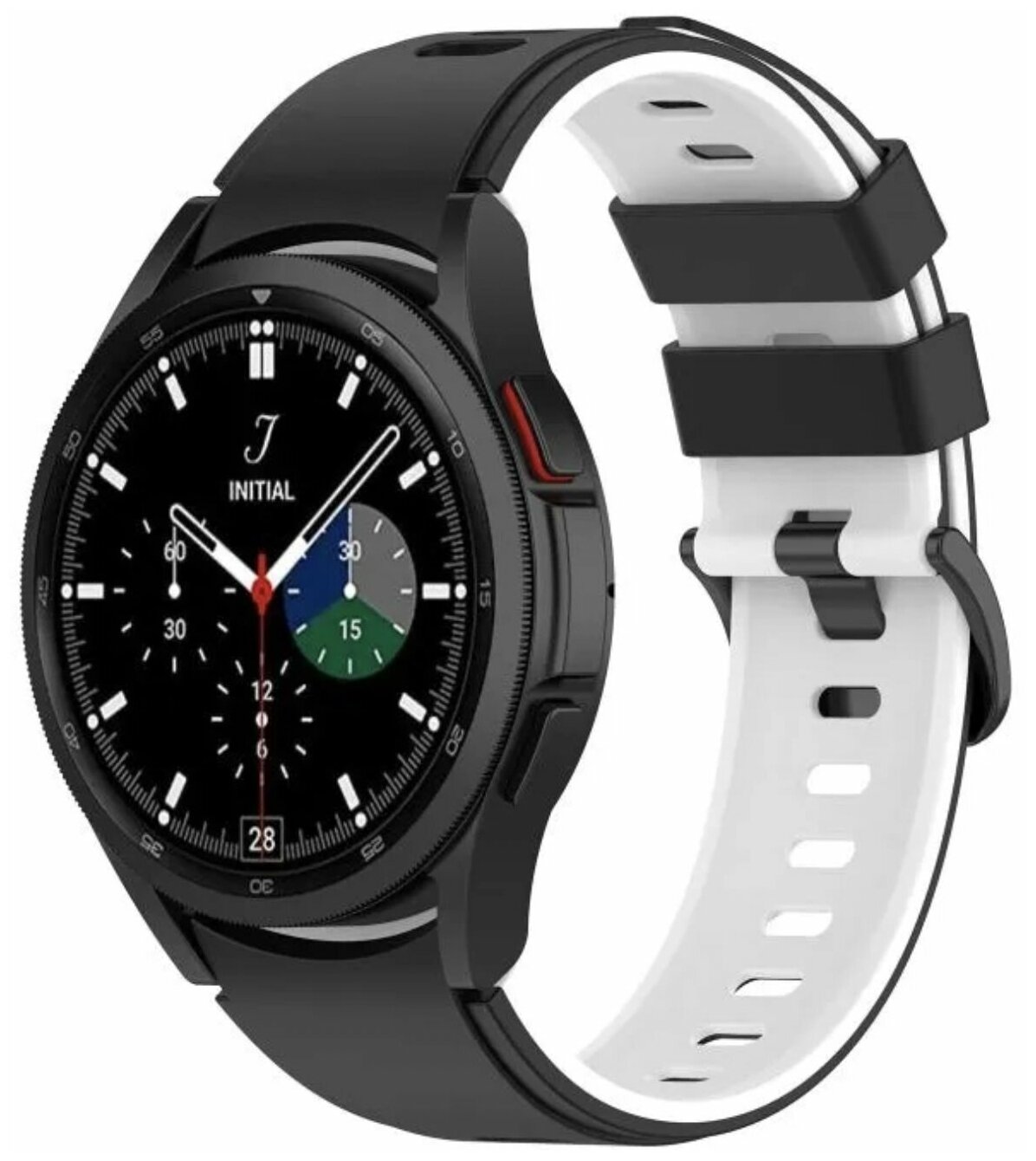 Ремешок для смарт-часов для Samsung Galaxy Watch 4/5/5pro (40/44mm), Classic (42/46mm) черный; белый