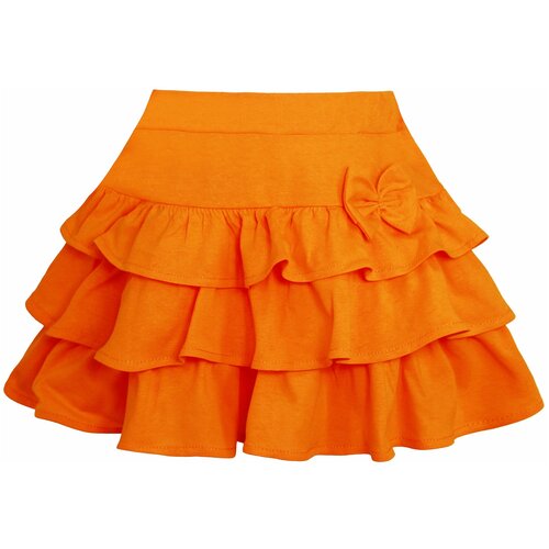 фото Школьная юбка-солнце иново, миди, размер 152, оранжевый