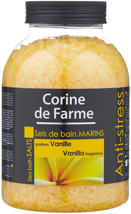 CORINE de FARME Морская соль для ванн Anti-stress Ваниль, 1.3 кг, 1.3 л