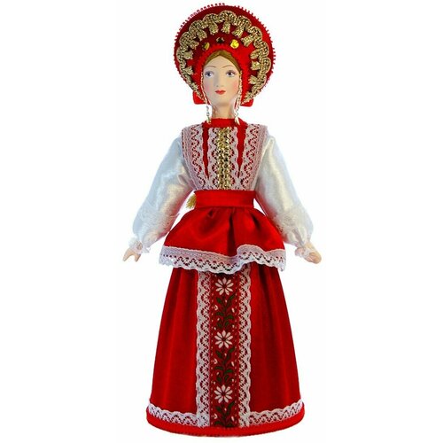 кукла подвеска потешного промысла девушка в русском костюме Кукла коллекционная в Девичьем летнем костюме