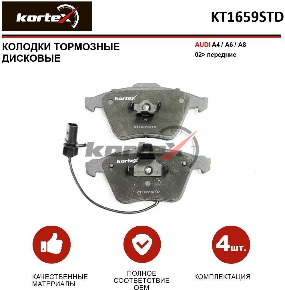 Колодки передние Kortex KT1659STD