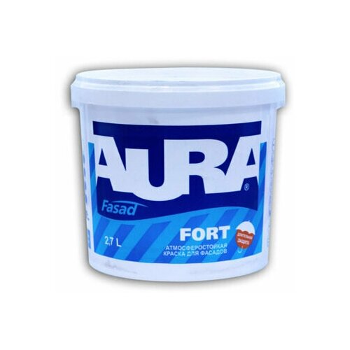 Краска фасадная в/д AURA FAСADE 2,7л белая, арт.10839 краска aura fjord водно дисперсионная интерьерная 0 9 л белая база а