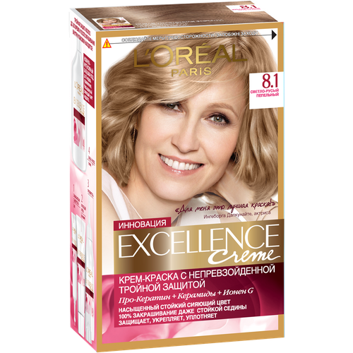 LOREAL EXCELLENCE Краска для волос Excellence 8.1 Светло-русый пепельный