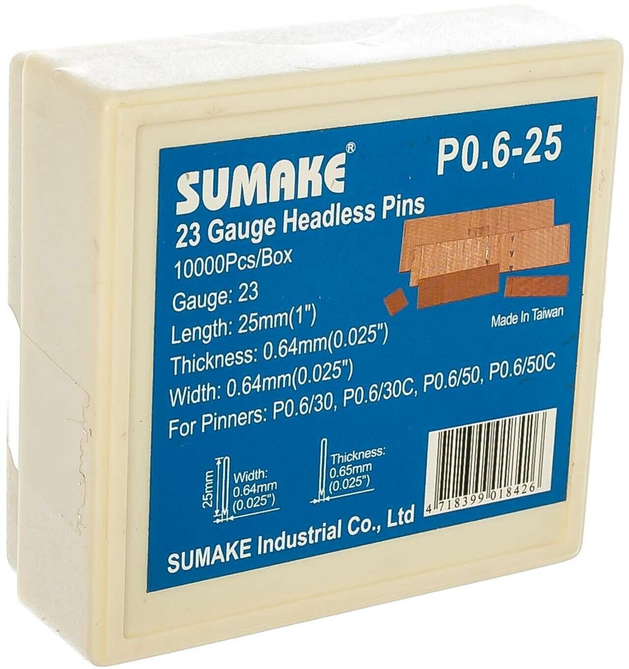 Sumake Гвозди Р0,6-25 дляР0,6/25-30 10000шт. 0,64x0,64x25мм 30420 - фотография № 4