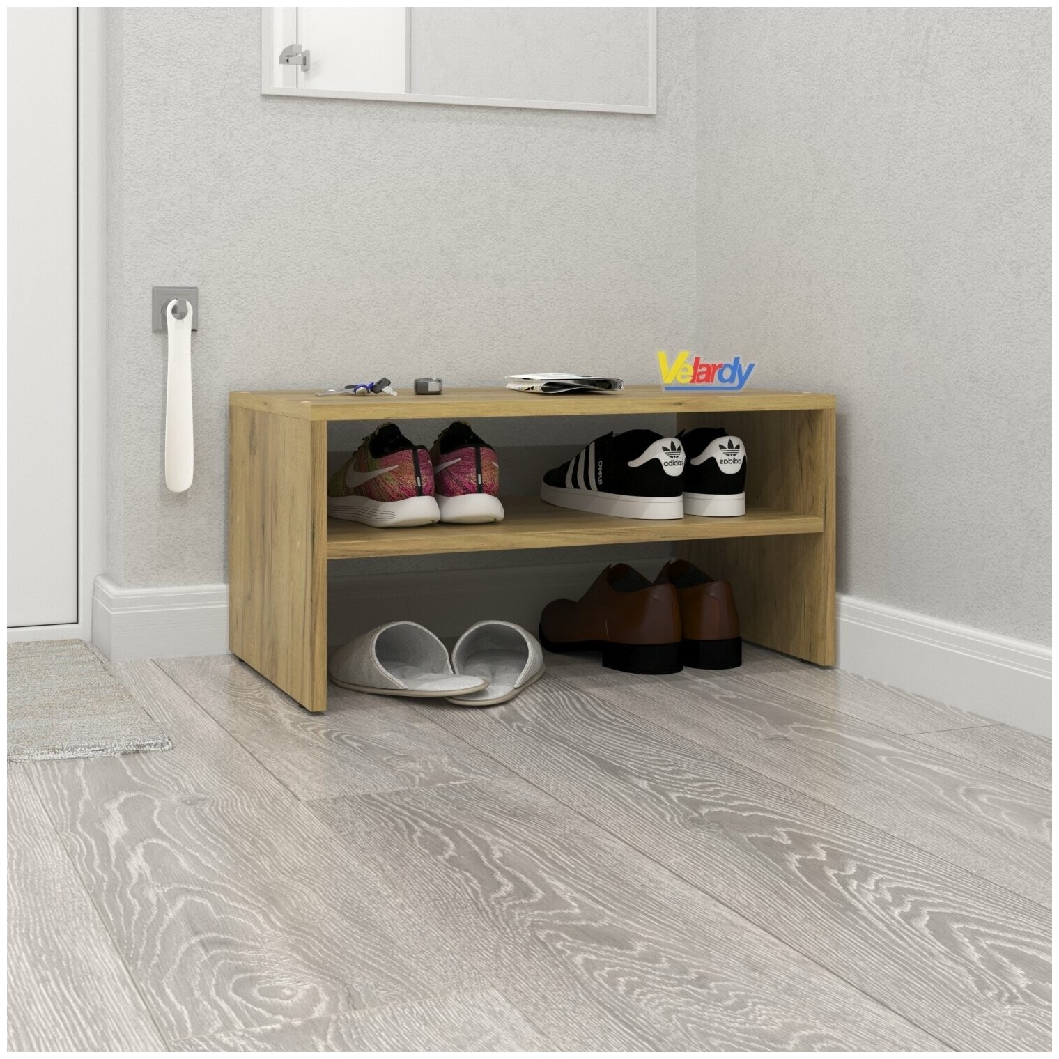 Обувница Velardy Shoes Save Mini, 60x35x30мм, Дуб Золотой Craft