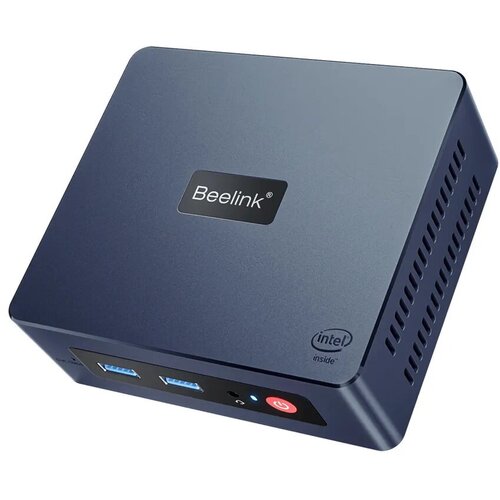 Неттоп Beelink Mini S, Intel Celeron N5095, DDR4 8Gb, SSD 128Gb, Intel UHD Graphics, Windows 11 Pro, 36 Вт, синий