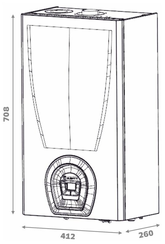 Котел газовый настенный Federica Bugatti 12 VARME 2-х конт. с дисп.(латунная.гидрогр., т/о12 пл) - фотография № 6