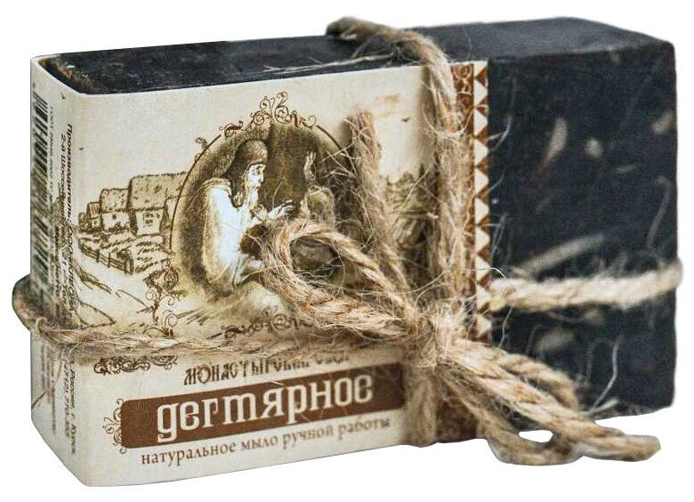 Kleona Мыло кусковое Монастырский сбор Дегтярное, 80 г