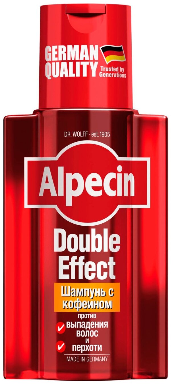 Alpecin шампунь Double Effect Против выпадения волос и перхоти с кофеином