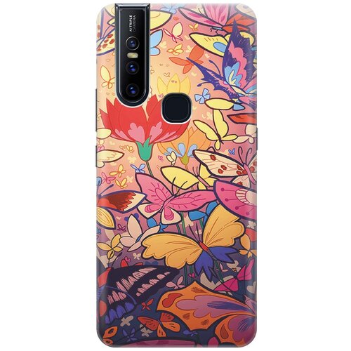 фото Re:pa накладка transparent для vivo v15 с принтом "красочный мир"