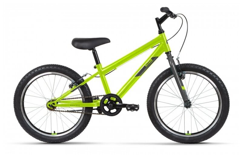 Велосипед 20 FORWARD ALTAIR MTB HT 1.0 (1-ск.) 2022 (рама 10.5) яркий/зеленый/серый