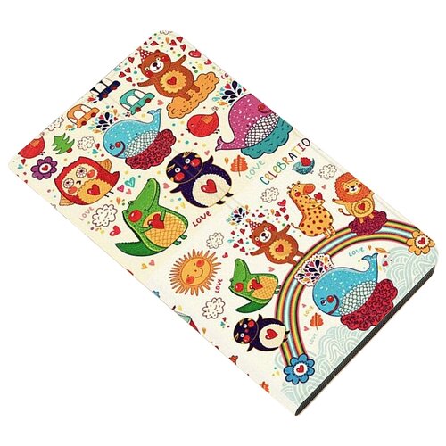 фото Чехол-книжка mypads для xiaomi mi pad 4 plus с трансформацией в мульти-подставку водоотталкивающий тематика веселый зоопарк