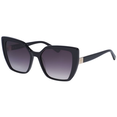 фото Солнцезащитные очки valentin yudashkin, кошачий глаз, оправа: пластик, градиентные, для женщин, черный