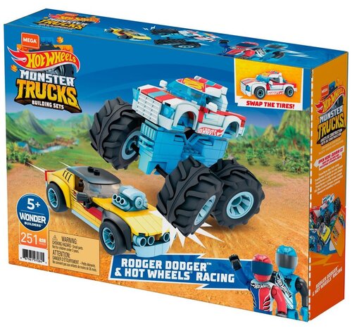 Mega Construx Hot Wheels  GYG22 Роджер Доджер и Рейсинг, 251 дет.