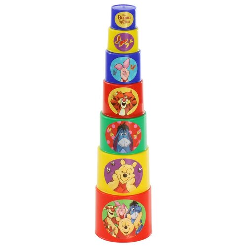 Развивающая игрушка Полесье Disney Винни и его друзья Занимательная, 7 дет., мультиколор занимательная пирамидка полесье винни пух 9 элементов в сеточке