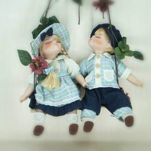 Куклы фарфоровые Мартин и Марта, 35 см