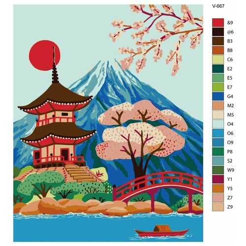 Картина по номерам V-667 Китай постер, 80x100 см
