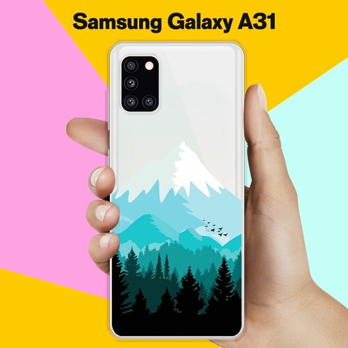 Силиконовый чехол Снежные горы на Samsung Galaxy A31 силиконовый чехол на samsung galaxy a42 самсунг галакси а42 горы арт 1 прозрачный