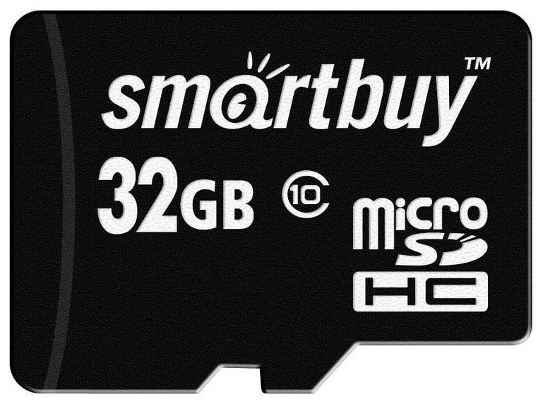 Карта памяти SmartBuy microSDHC 32Gb UHS-I Cl10 +ад SB32GBSDCL10-01