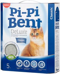 Комкующийся наполнитель Pi-Pi Bent DeLuxe Classic, 5 кг 5 кг