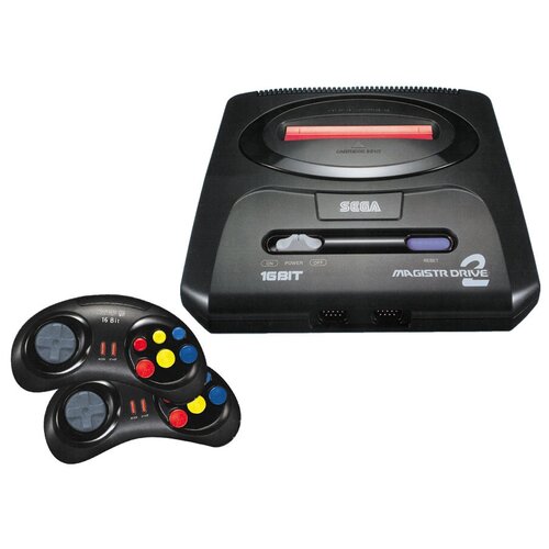 Игровая приставка 16 bit Sega Magistr Drive 2 (252 в 1) + 252 встроенные игры + 2 геймпада (Черная)