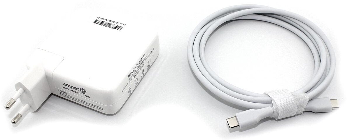 Блок питания (сетевой адаптер) Amperin AI-AP87C для ноутбуков Apple A1719 87W USB Type-C 20.2V 4.3A