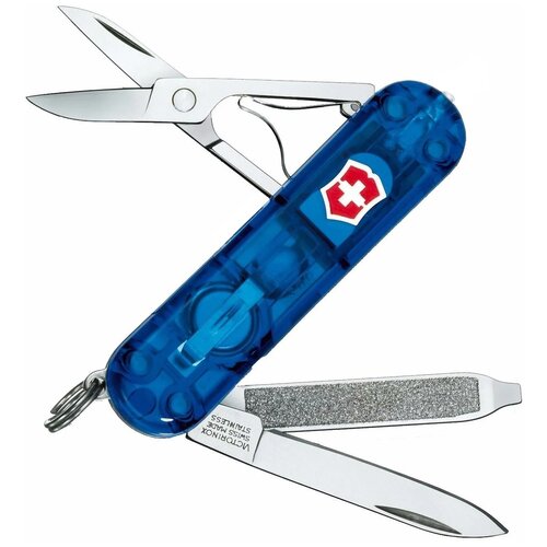 фото Нож многофункциональный victorinox swiss lite полупрозрачный синий
