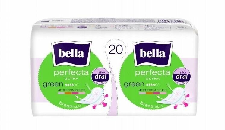 Прокладки BELLA Perfecta Ultra Green, дышащие, ультратонкие 20 шт (5900516306007)