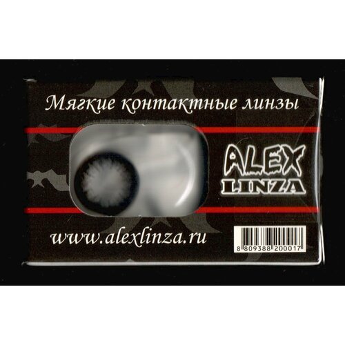 Купить Контактные линзы EOS ALEX LINZA D 14.8, 2 шт., R 8, 9, D -4, 5, WBK-1-Black, 1 уп., черный, полимакон
