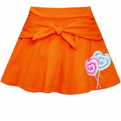 фото Юбка-шорты иново, миди, размер 116, оранжевый