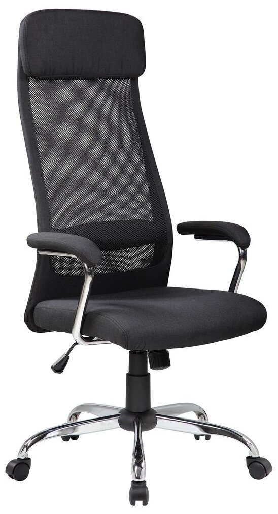 Кресло RIVA Chair RCH 8206HX черная ткань/черная сетка УЧ-00000750
