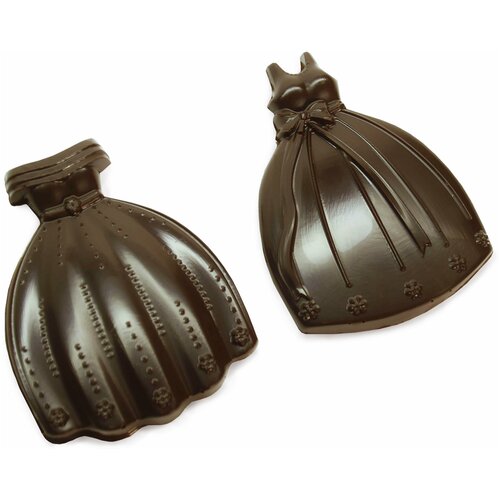 Подарочная шоколадная плитка Frade/Фраде - Вечерние платья (вес-50г+50г) (темный)