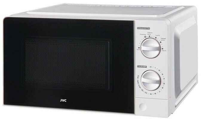 Микроволновая печь JVC JK-MW123M, 700 Вт, 6 уровней мощности, 20 л, чёрно-белая