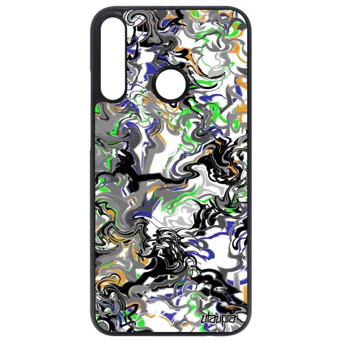фото Чехол для смартфона huawei p40 lite e, "мраморный фон" спираль волны utaupia