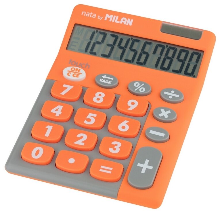 Калькулятор настольный Milan 10-разр,в чехле,двойн.пит,оранжев 150610TDOBL