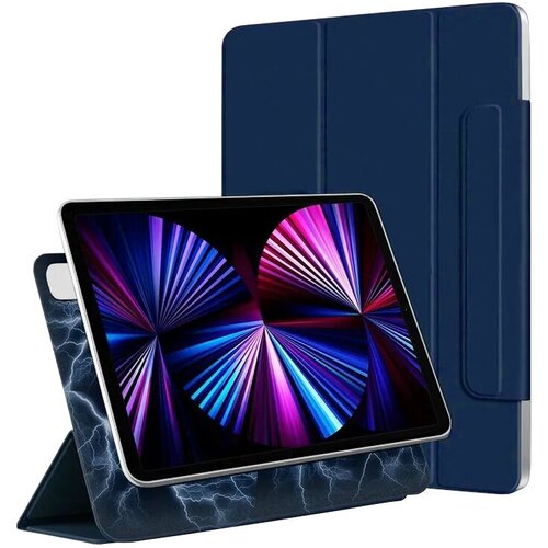 чехол книжка comma rider series double sides magnetic case with pencil slot для ipad pro 12 9 2022 цвет pink Чехол-книжка Comma Rider Series Double Sides Magnetic Case with Pencil slot для iPad Pro 12.9 (2022) (Цвет: Ocean Blue)