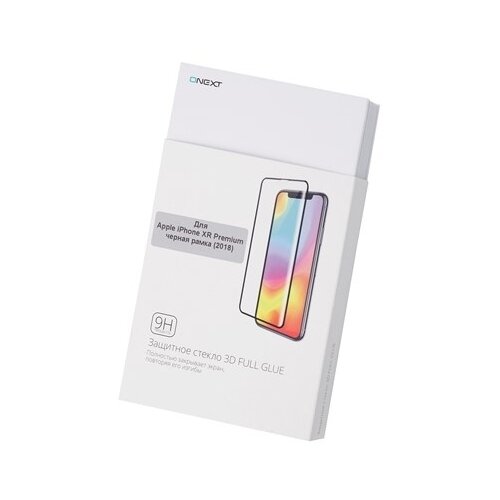 Защитное стекло 3D ONEXT для iPhone 11/ XR Premium, full glue, black